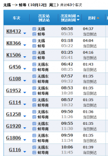 关于南陵到无锡高铁时刻表的词条